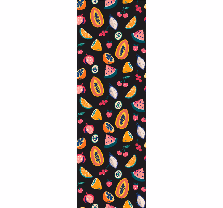 Toile fenêtre cuisine motifs fruités - TenStickers