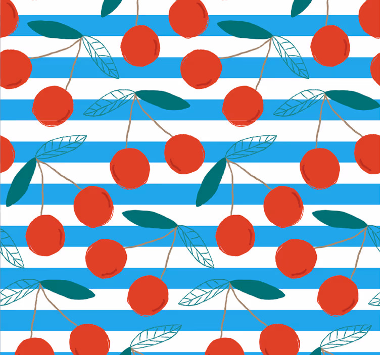 Toile fenêtre cuisine motif fruits abstrait - TenStickers