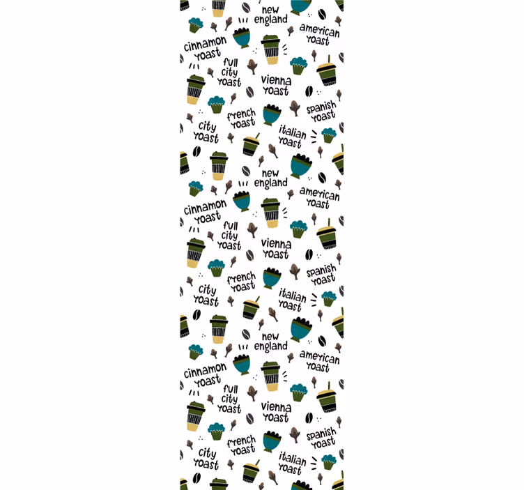 Toile fenêtre cuisine motif café torréfié - TenStickers
