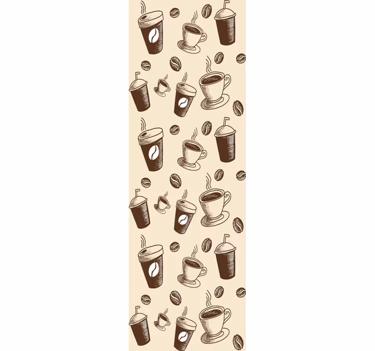 Toile fenêtre cuisine motif café - TenStickers