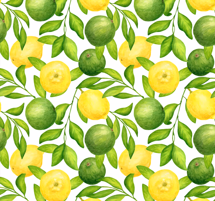 Toile fenêtre cuisine motif fruits citriques - TenStickers