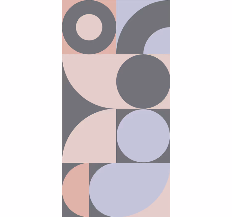 Toile fenêtre cuisine motif cercles géométriques - TenStickers