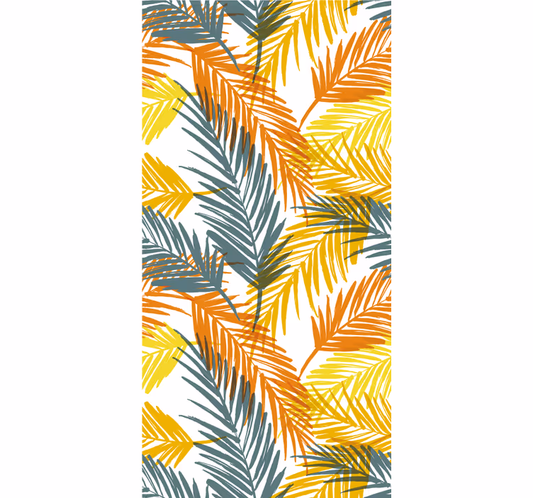 Toile fenêtre cuisine motif tropical feuilles de palmier - TenStickers