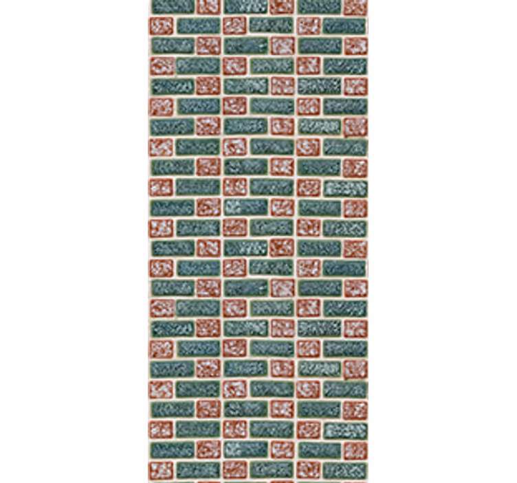 Toile fenêtre cuisine carreaux de briques simples - TenStickers