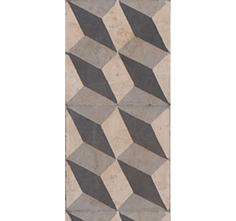Toile fenêtre cuisine carreaux modernes gris foncé - TenStickers