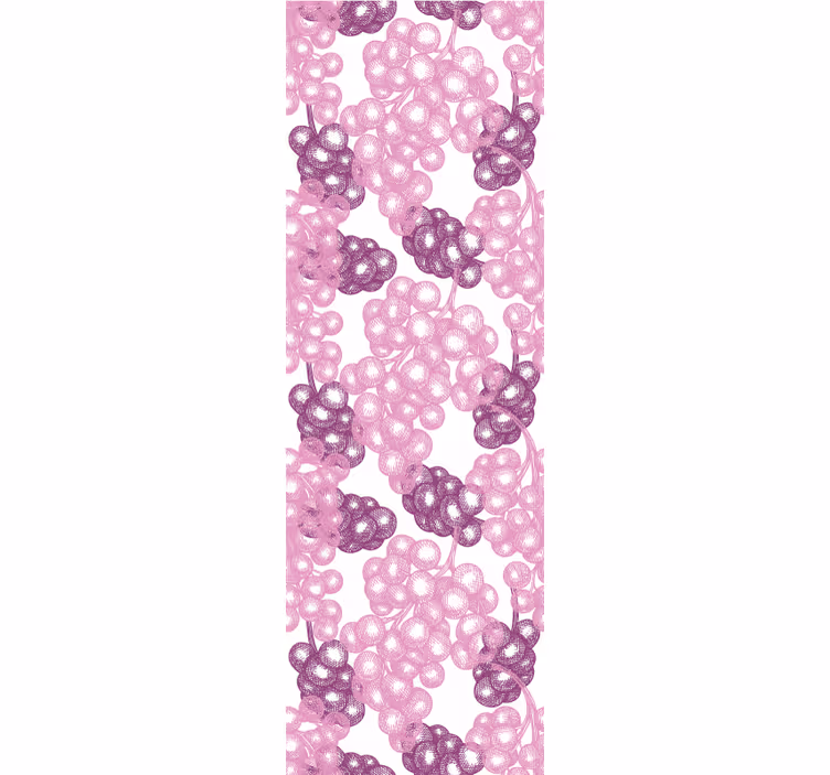 Toile fenêtre cuisine raisins roses et violets - TenStickers
