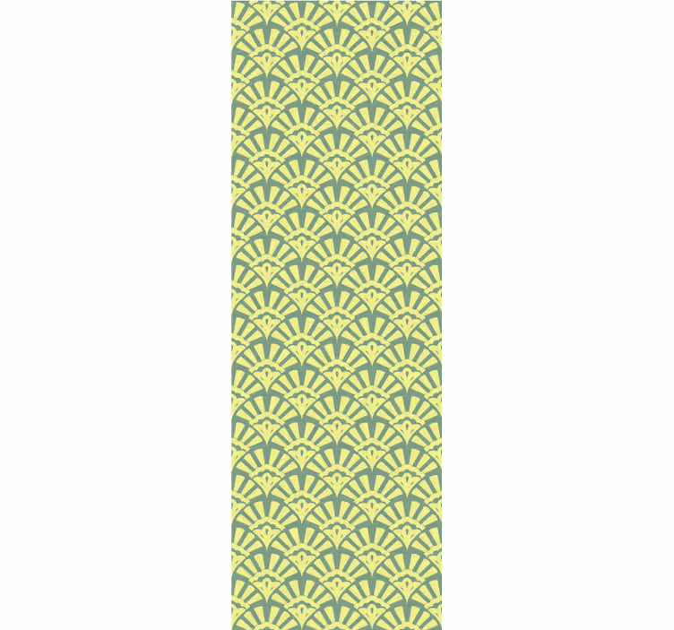Toile fenêtre cuisine motif années 70 couleur citron - TenStickers