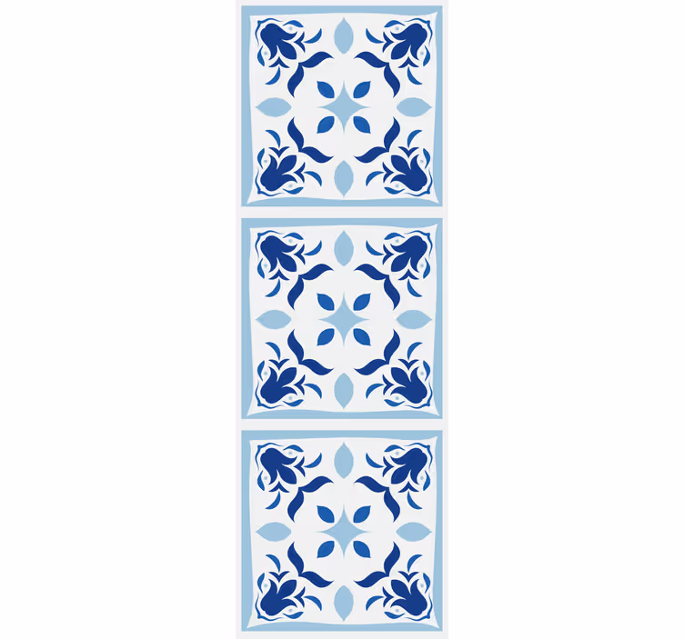 Toile fenêtre cuisine motifs floraux portugais - TenStickers