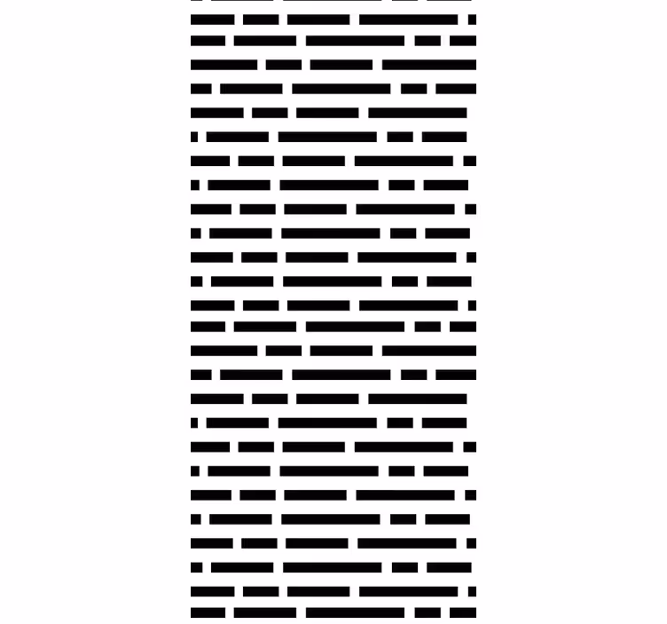 Toile fenêtre cuisine rectangles noirs et blancs nordiques - TenStickers
