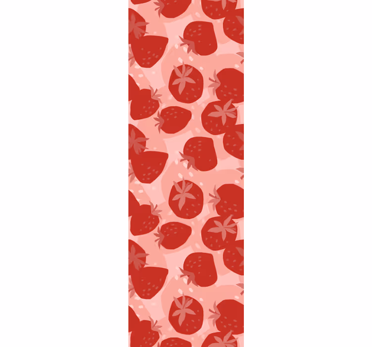 Toile fenêtre cuisine fraises rouges abstraites - TenStickers