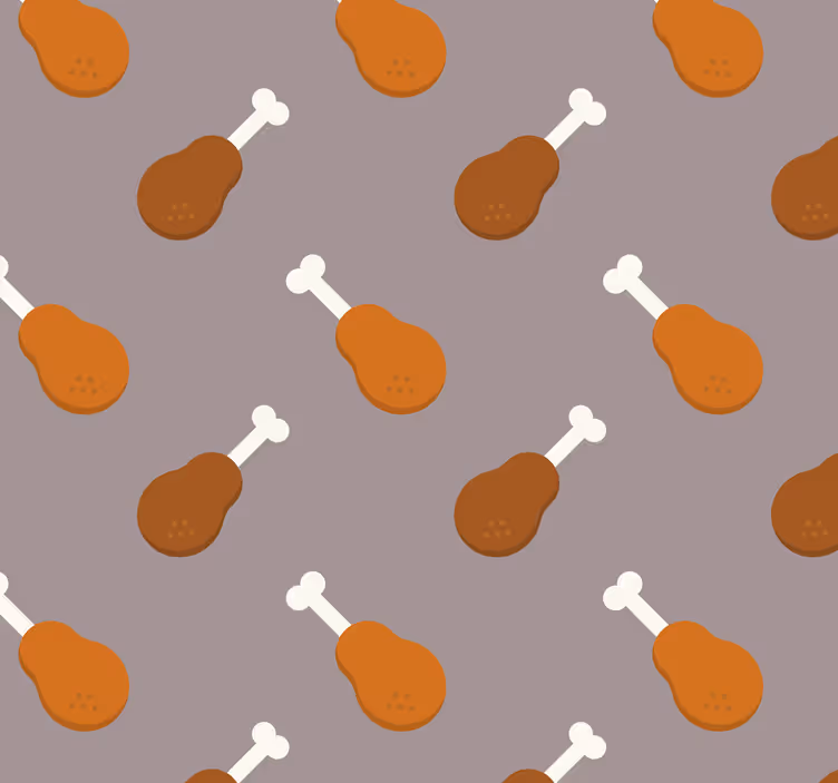 Toile fenêtre cuisine cuisse de poulet - TenStickers