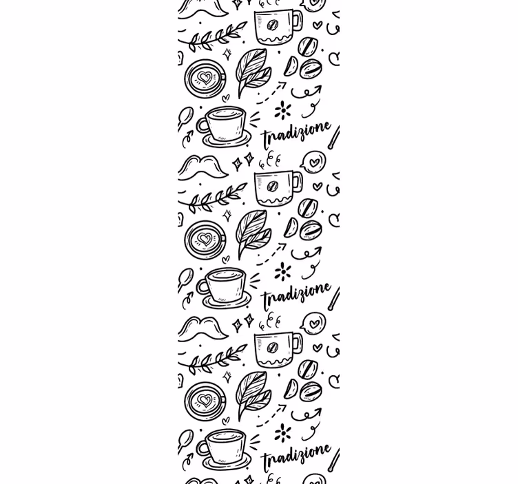 Toile fenêtre cuisine tradition italienne avec café - TenStickers