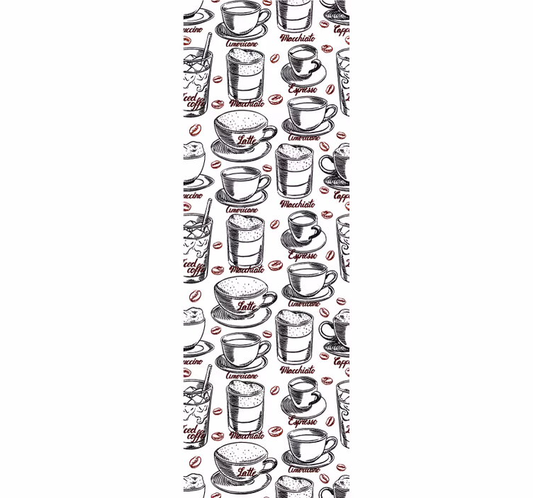Toile fenêtre cuisine motif café élégant - TenStickers