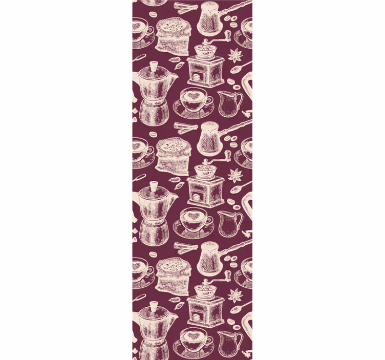 Toile fenêtre cuisine motif café - TenStickers