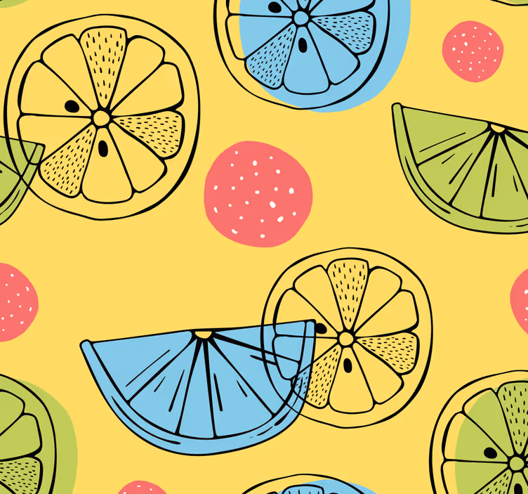 Toile fenêtre cuisine fruits d'agrumes - TenStickers
