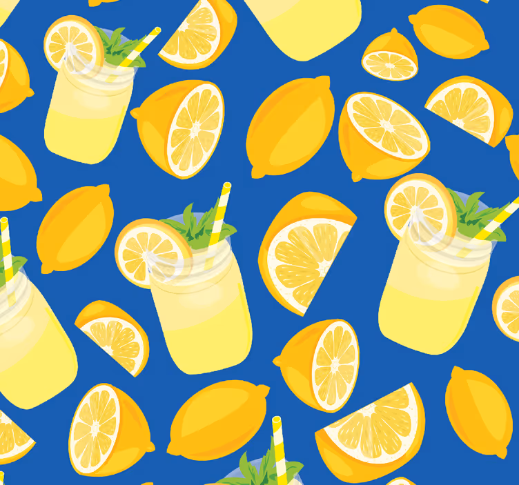 Toile fenêtre cuisine jus de citron - TenStickers
