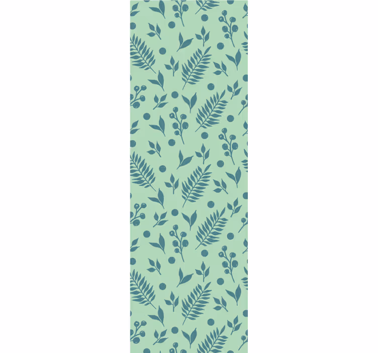 Toile fenêtre cuisine feuilles vertes sur vert - TenStickers