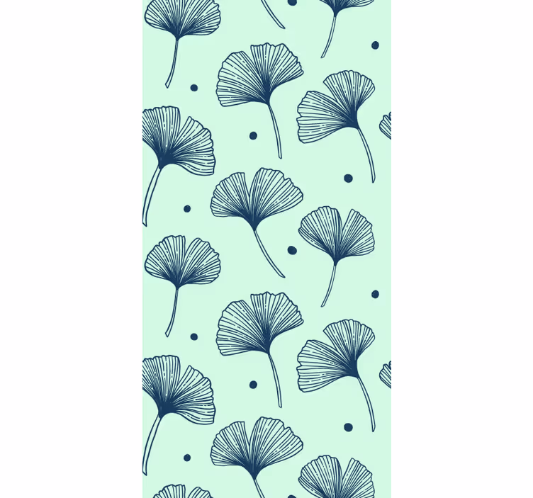 Toile fenêtre cuisine motif floral bleu - TenStickers