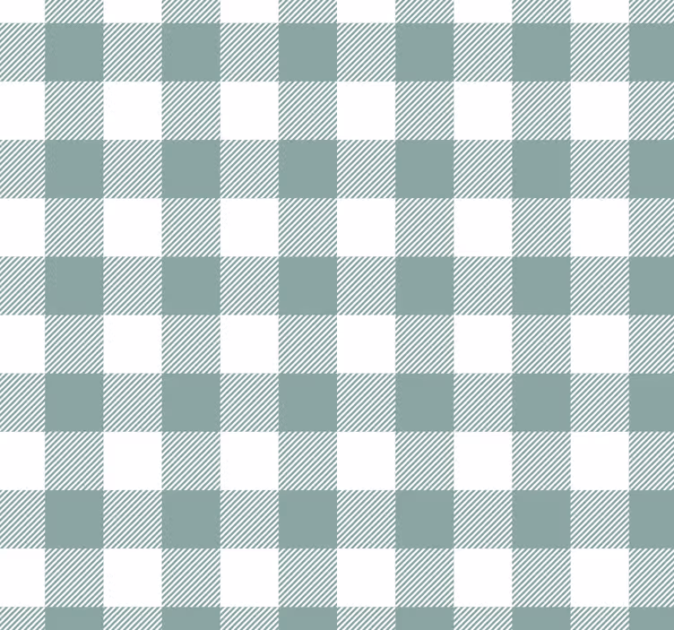 Toile fenêtre cuisine tartan vert - TenStickers