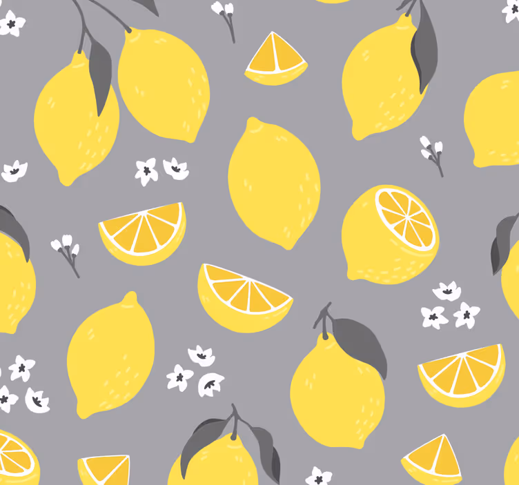 Toile fenêtre cuisine citron tropical - TenStickers