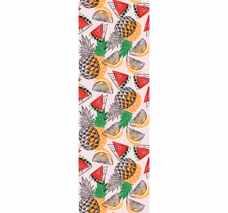Toile fenêtre cuisine imprimé ananas été - TenStickers