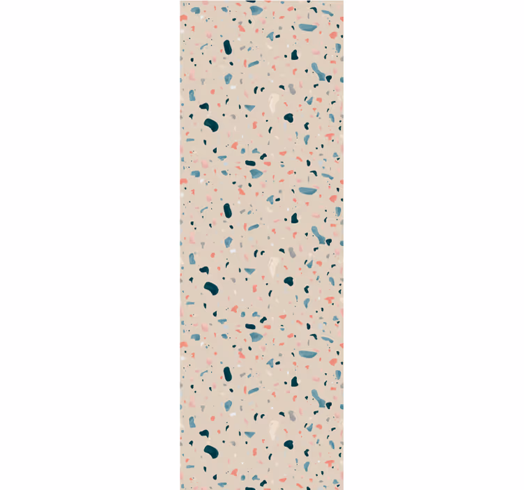 Toile fenêtre cuisine motif terrazzo peint à la main - TenStickers