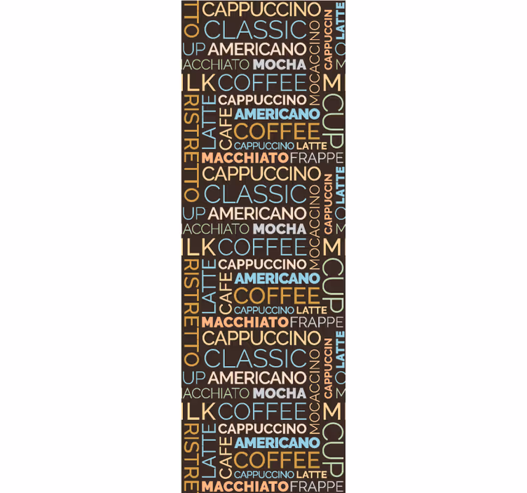 Toile fenêtre cuisine motif texte café - TenStickers