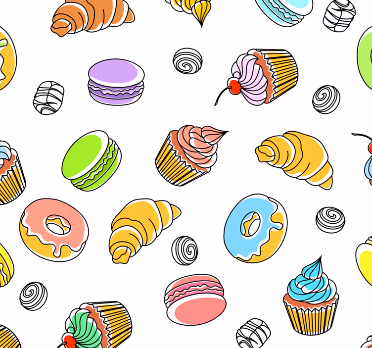 Toile fenêtre cuisine pâtisseries délicieuses - TenStickers