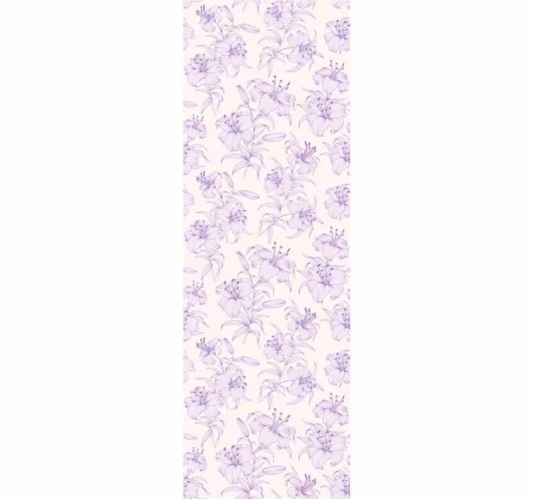 Store enrouleur salle à manger design floral lys en fleur - TenStickers