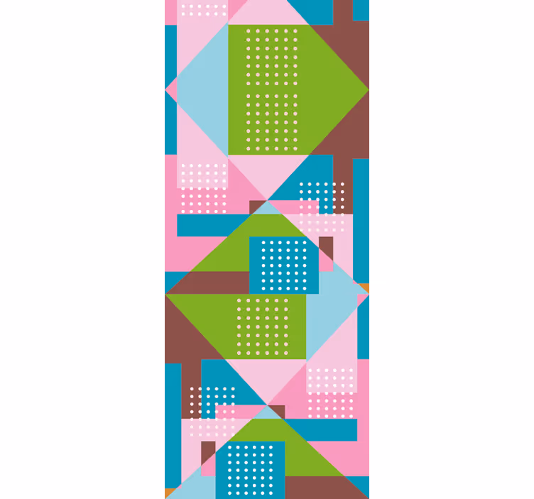 Store enrouleur salle à manger motif géométrique pastel - TenStickers