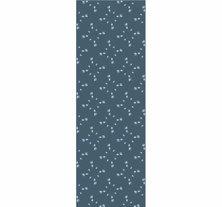 Store enrouleur salle à manger motif fleur magnolia bleu - TenStickers