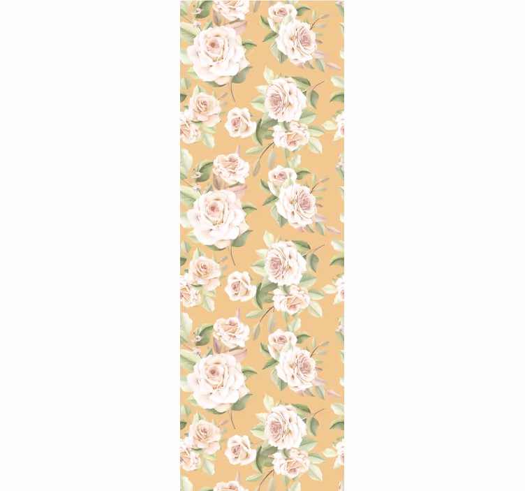 Store enrouleur salle à manger motif roses provençal - TenStickers