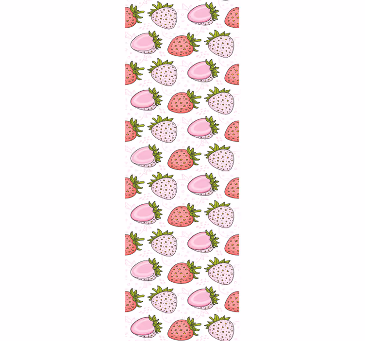 Store enrouleur salle à manger fraises roses et rouges - TenStickers