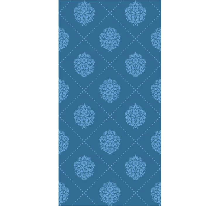 Store enrouleur salle à manger motif losanges floraux - TenStickers