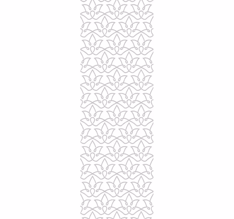 Store enrouleur salle à manger motif floral moderne gris - TenStickers