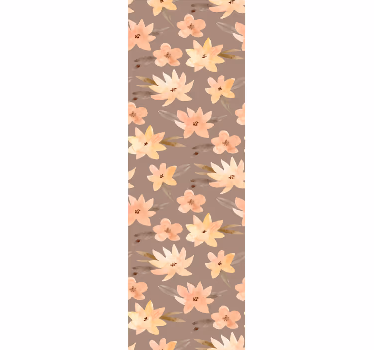 Store enrouleur salle à manger fleurs aquarelle pastel - TenStickers