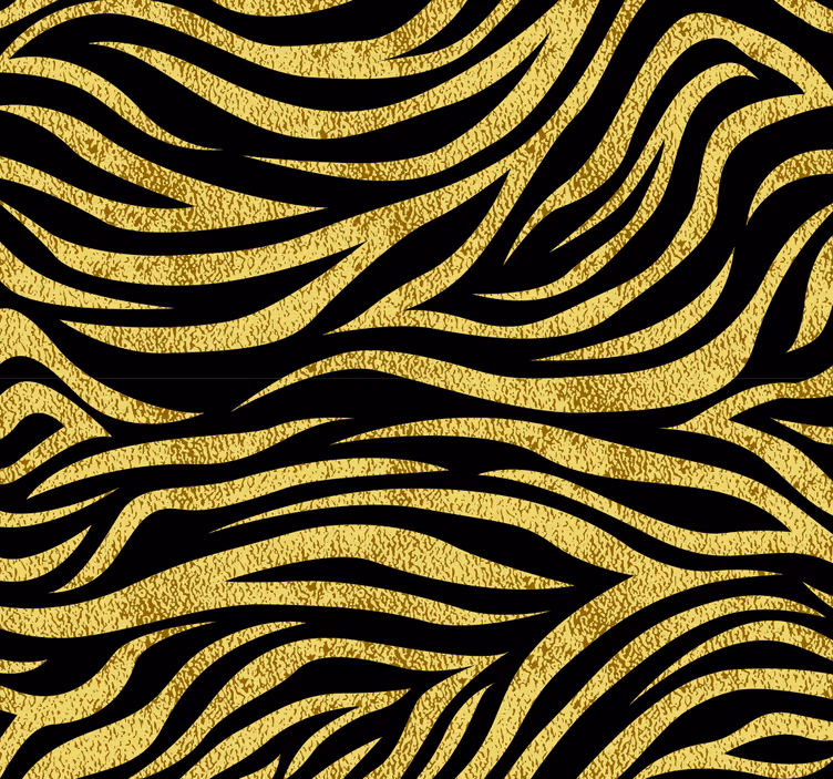 Store enrouleur salle à manger motif zèbre doré - TenStickers