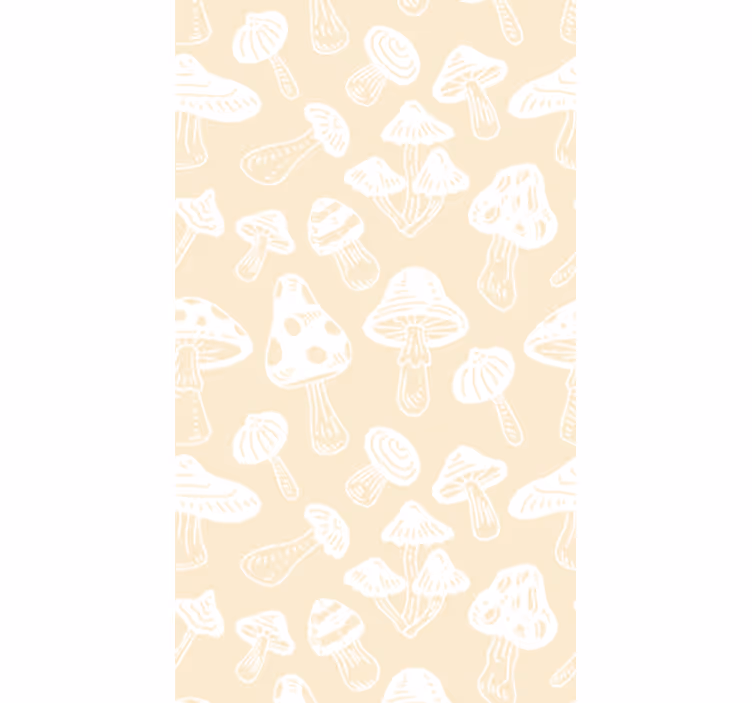 Store enrouleur salle à manger designs champignons beiges - TenStickers