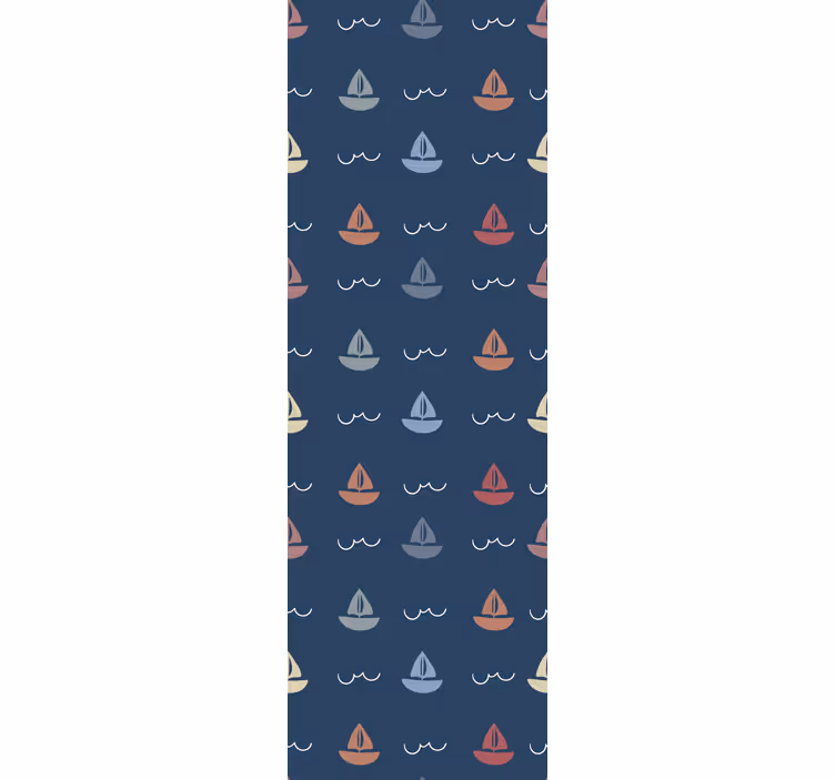 Toile fenêtre chambre enfant motif bateaux à voile - TenStickers