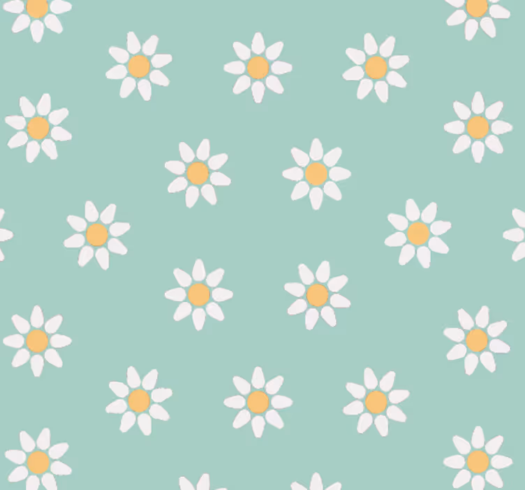 Toile fenêtre chambre enfant motif floral vert - TenStickers