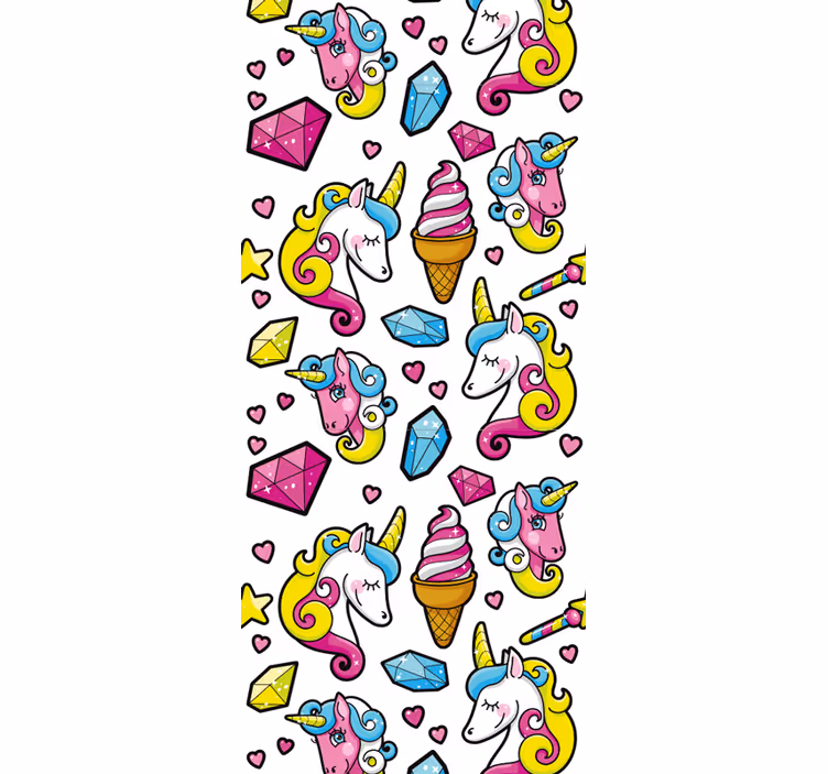 Toile fenêtre chambre enfant motif licorne féerique - TenStickers