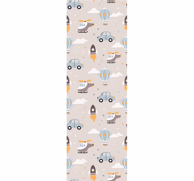 Toile fenêtre chambre enfant transport ludique - TenStickers