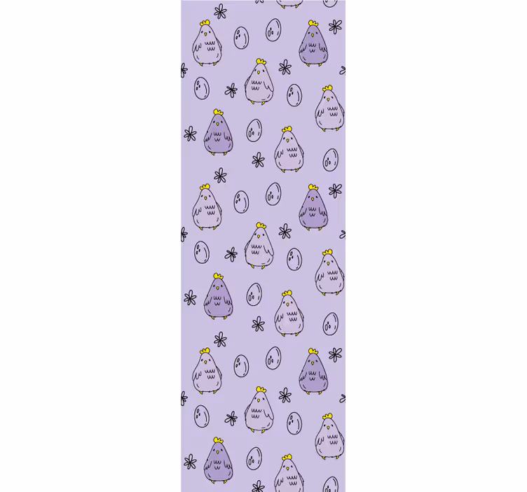 Toile fenêtre chambre enfant motif de poussin - TenStickers