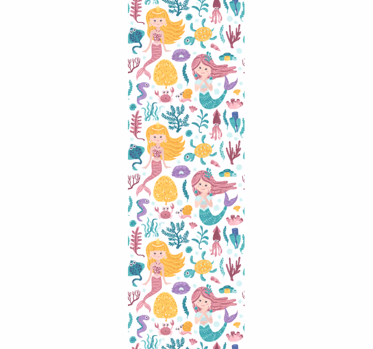 Toile fenêtre chambre enfant aventure de sirène - TenStickers