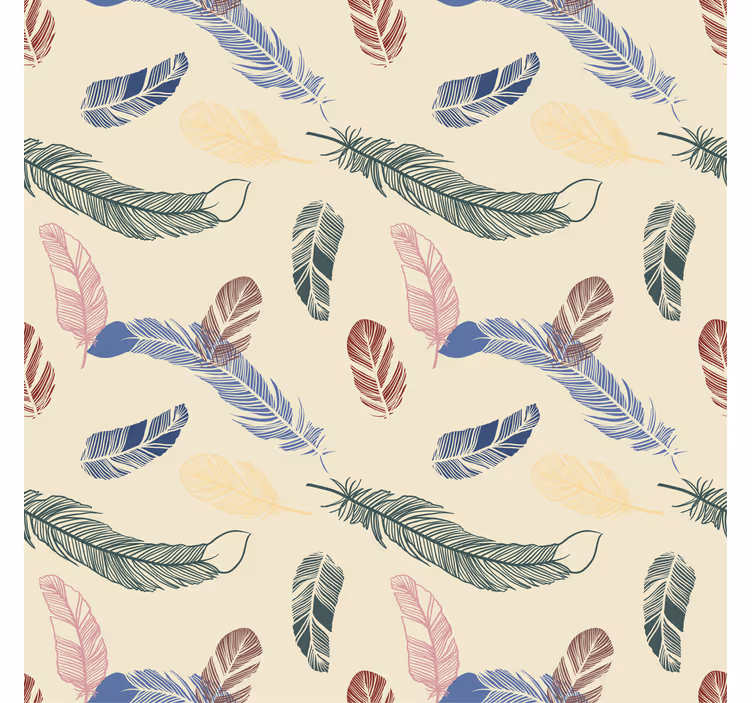 Toile fenêtre chambre enfant plumes colorées - TenStickers