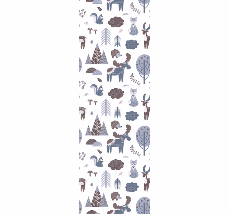 Toile fenêtre chambre enfant animaux nordiques - TenStickers
