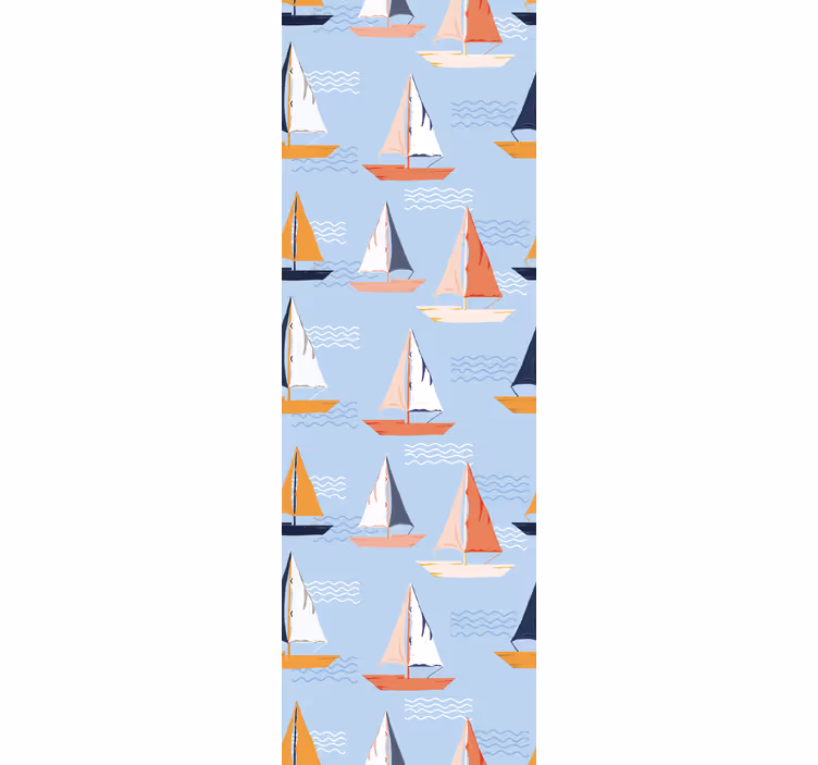 Toile fenêtre chambre enfant motif bateau joyeux - TenStickers