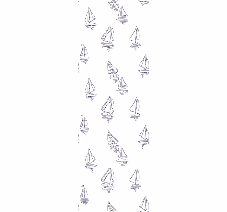 Toile fenêtre chambre enfant motif bateau dessin - TenStickers