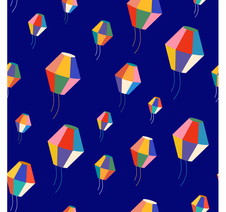 Toile fenêtre chambre enfant ballons gonflables - TenStickers