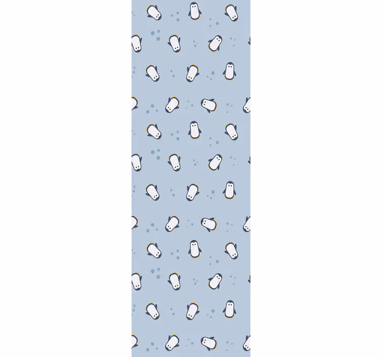 Toile fenêtre chambre enfant motif pingouins sans couture - TenStickers
